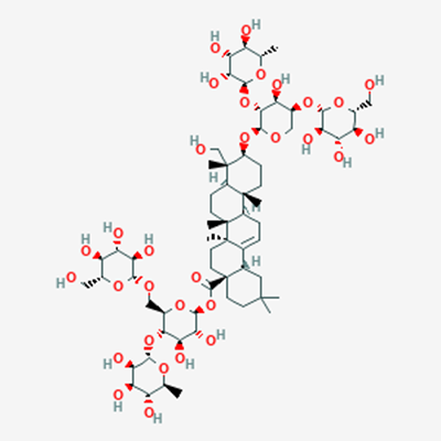 Picture of 3-O--D-glucopyranosyl(1→4)-[-L-rhaMnopyranosyl(1→2)]--L-arabinopyranosyl23-hydroxyllup-20(29)-en-28-oicacid–28-O-rhaMnopyranosyl(1→4)glucopyranosyl(1→6)glucopyranoside(Standard Reference Material)