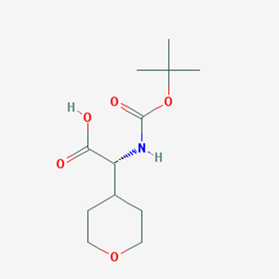 Picture of (R)-2-((tert-Butoxycarbonyl)amino)-2-(tetrahydro-2H-pyran-4-yl)acetic acid