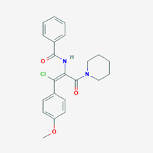 Picture of (Z)-N-(1-Chloro-1-(4-methoxyphenyl)-3-oxo-3-(piperidin-1-yl)prop-1-en-2-yl)benzamide