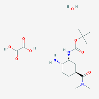 Picture of tert-Butyl ((1R,2S,5S)-2-amino-5-(dimethylcarbamoyl)cyclohexyl)carbamate oxalate hydrate