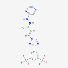 Picture of (E)-3-(3-(3,5-Bis(trifluoromethyl)phenyl)-1H-1,2,4-triazol-1-yl)-N-(pyrazin-2-yl)acrylohydrazide