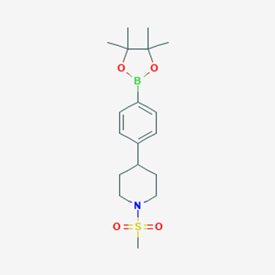 Picture of 1-(Methylsulfonyl)-4-(4-(4,4,5,5-tetramethyl-1,3,2-dioxaborolan-2-yl)phenyl)piperidine