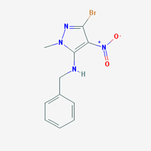 Picture of N-Benzyl-3-bromo-1-methyl-4-nitro-1H-pyrazol-5-amine