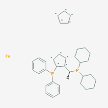 Picture of (R)-(-)-1-[(S)-2-(DIPHENYLPHOSPHINO)FERROCENYL]ETHYLDICYCLOHEXYLPHOSPHINE