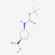 Picture of (1R,3S)-3-((tert-Butoxycarbonyl)amino)cyclopentanecarboxylic acid