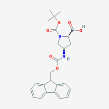 Picture of (2S,4R)-4-((((9H-Fluoren-9-yl)methoxy)carbonyl)amino)-1-(tert-butoxycarbonyl)pyrrolidine-2-carboxylic acid