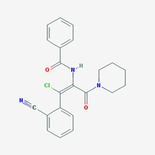 Picture of (Z)-N-(1-Chloro-1-(2-cyanophenyl)-3-oxo-3-(piperidin-1-yl)prop-1-en-2-yl)benzamide