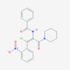 Picture of (Z)-N-(1-Chloro-1-(2-nitrophenyl)-3-oxo-3-(piperidin-1-yl)prop-1-en-2-yl)benzamide