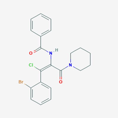 Picture of (Z)-N-(1-(2-Bromophenyl)-1-chloro-3-oxo-3-(piperidin-1-yl)prop-1-en-2-yl)benzamide