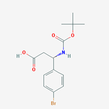 Picture of (S)-3-(4-Bromophenyl)-3-((tert-butoxycarbonyl)amino)propanoic acid