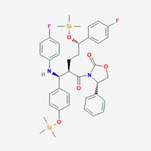 Picture of (S)-3-((2R,5S)-5-(4-Fluorophenyl)-2-((S)-((4-fluorophenyl)amino)(4-((trimethylsilyl)oxy)phenyl)methyl)-5-((trimethylsilyl)oxy)pentanoyl)-4-phenyloxazolidin-2-one