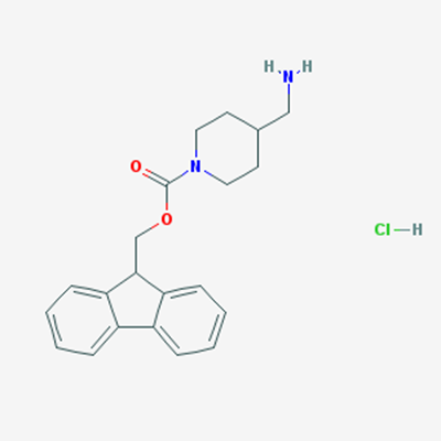 Picture of (9H-Fluoren-9-yl)methyl 4-(aminomethyl)piperidine-1-carboxylate hydrochloride