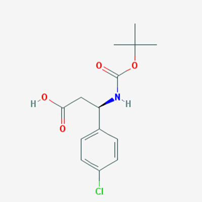 Picture of (R)-3-((tert-Butoxycarbonyl)amino)-3-(4-chlorophenyl)propanoic acid