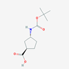 Picture of (1R,3R)-3-((tert-Butoxycarbonyl)amino)cyclopentanecarboxylic acid