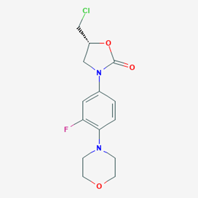 Picture of (R)-5-(Chloromethyl)-3-(3-fluoro-4-morpholinophenyl)oxazolidin-2-one