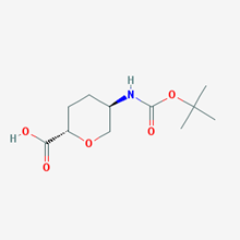 Picture of (2S,5R)-5-((tert-Butoxycarbonyl)amino)tetrahydro-2H-pyran-2-carboxylic acid