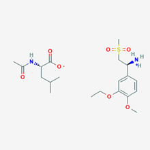 Picture of (S)-1-(3-Ethoxy-4-methoxyphenyl)-2-(methylsulfonyl)ethanamine (S)-2-acetamido-4-methylpentanoate