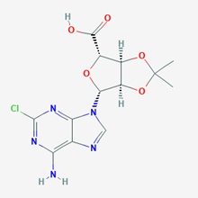 Picture of (3aS,4S,6R,6aR)-6-(6-Amino-2-chloro-9H-purin-9-yl)-2,2-dimethyltetrahydrofuro[3,4-d][1,3]dioxole-4-carboxylic acid