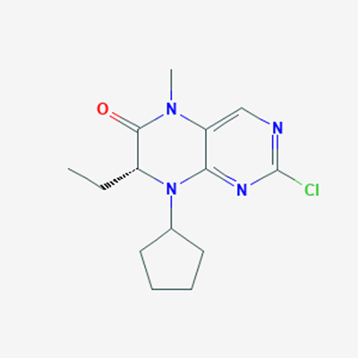 Picture of (R)-2-Chloro-8-cyclopentyl-7-ethyl-5-methyl-7,8-dihydropteridin-6(5H)-one