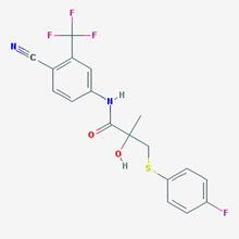 Picture of N-(4-Cyano-3-(trifluoromethyl)phenyl)-3-((4-fluorophenyl)thio)-2-hydroxy-2-methylpropanamide