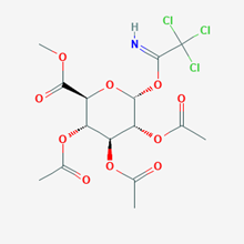 Picture of (2S,3S,4S,5R,6R)-2-(Methoxycarbonyl)-6-(2,2,2-trichloro-1-iminoethoxy)tetrahydro-2H-pyran-3,4,5-triyl triacetate