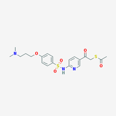 Picture of S-(2-(6-(4-(3-(Dimethylamino)propoxy)phenylsulfonamido)pyridin-3-yl)-2-oxoethyl) ethanethioate