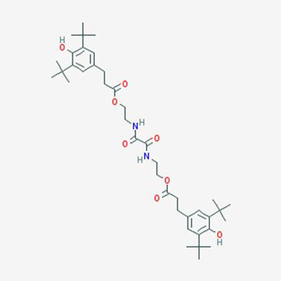 Picture of (Oxalylbis(azanediyl))bis(ethane-2,1-diyl) bis(3-(3,5-di-tert-butyl-4-hydroxyphenyl)propanoate)