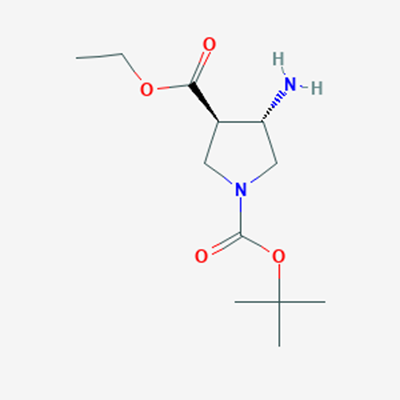 Picture of trans-1-tert-Butyl 3-ethyl 4-aminopyrrolidine-1,3-dicarboxylate