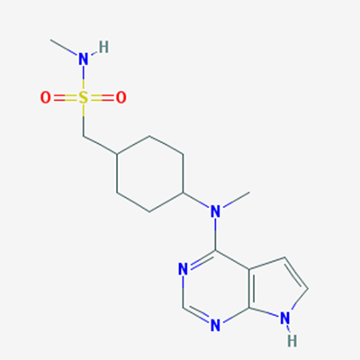 Picture of N-Methyl-1-(trans-4-(methyl(7H-pyrrolo[2,3-d]pyrimidin-4-yl)amino)cyclohexyl)methanesulfonamide