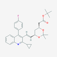 Picture of t-Butyl (3R,5S)-7-[2-cyclopropyl-4-(4-fluorophenyl)quinolin-3-yl]-3,5-isopropylidenedioxy-6-heptenoate