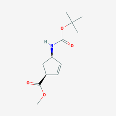 Picture of (1S,4R)-Methyl 4-((tert-butoxycarbonyl)amino)cyclopent-2-enecarboxylate