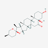 Picture of (2AR,2R,4S,5R,6aR,6bS,8aS,8bR,9S,11aS,12aS,12bS)-2a,4-dihydroxy-5,6a,8a,9-tetramethylicosahydrospiro[naphtho[2,1:4,5]indeno[2,1-b]furan-10,2-pyran]-2(11aH)-one