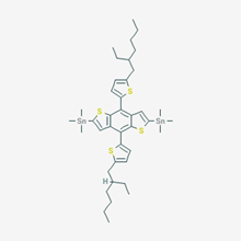 Picture of 2,6-bis(trimethylstannyl)-4,8-bis(5-(2-ethylhexyl)thiophen-2-yl)benzo[1,2-b:4,5-b]dithiophene