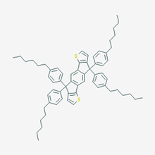 Picture of 4,4,9,9-tetrakis(4-hexylphenyl)-4,9-dihydro-s-indaceno[1,2-b:5,6-b]dithiophene