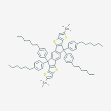 Picture of 6,6,12,12-tetrakis(4-hexylphenyl)-s-indacenodithieno[3,2-b]thiophene-bis(trimethylstannane)