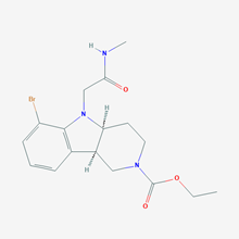 Picture of (4aS,9bR)-Ethyl 6-bromo-5-(2-(methylamino)-2-oxoethyl)-3,4,4a,5-tetrahydro-1H-pyrido[4,3-b]indole-2(9bH)-carboxylate