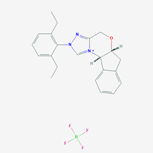 Picture of (5aR,10bS)-2-(2,6-Diethylphenyl)-4,5a,6,10b-tetrahydro-2H-indeno[2,1-b][1,2,4]triazolo[4,3-d][1,4]oxazin-11-ium tetrafluoroborate