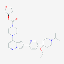 Picture of (R)-Tetrahydrofuran-3-yl 4-(6-(5-(4-ethoxy-1-isopropylpiperidin-4-yl)pyridin-2-yl)pyrrolo[1,2-b]pyridazin-4-yl)piperazine-1-carboxylate