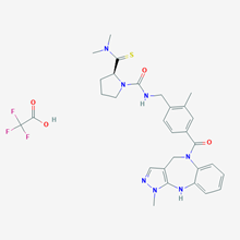 Picture of (S)-2-(Dimethylcarbamothioyl)-N-(2-methyl-4-(1-methyl-1,4,5,10-tetrahydrobenzo[b]pyrazolo[3,4-e][1,4]diazepine-5-carbonyl)benzyl)pyrrolidine-1-carboxamide 2,2,2-trifluoroacetate