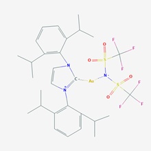 Picture of [1,3-Bis(2,6-di-i-propylphenyl)imidazol-2-ylidene][bis(trifluoromethanesulfonyl)imide]gold(I)