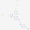 Picture of 6-((2-((4-(2,4-Dichlorophenyl)-5-(5-methyl-1H-imidazol-2-yl)pyrimidin-2-yl)amino)ethyl)amino)nicotinonitrile trihydrochloride