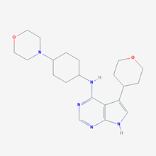 Picture of N-(trans-4-Morpholinocyclohexyl)-5-(tetrahydro-2H-pyran-4-yl)-7H-pyrrolo[2,3-d]pyrimidin-4-amine