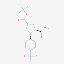 Picture of rel-(3S,4R)-1-(tert-Butoxycarbonyl)-4-(4-(trifluoromethyl)phenyl)pyrrolidine-3-carboxylic acid