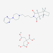 Picture of rel-(3aR,4S,7R,7aS)-2-(4-(4-(Pyrimidin-2-yl)piperazin-1-yl)butyl)hexahydro-1H-4,7-methanoisoindole-1,3(2H)-dione 2-hydroxypropane-1,2,3-tricarboxylate