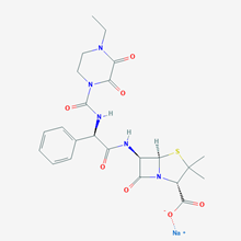 Picture of Sodium (2S,5R,6R)-6-((R)-2-(4-ethyl-2,3-dioxopiperazine-1-carboxamido)-2-phenylacetamido)-3,3-dimethyl-7-oxo-4-thia-1-azabicyclo[3.2.0]heptane-2-carboxylate