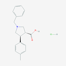 Picture of trans-1-Benzyl-4-(p-tolyl)pyrrolidine-3-carboxylic acid hydrochloride