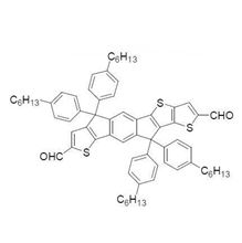 Picture of Thieno[3,2-b]thieno[2',3':5,6]-s-indaceno[2,1-d]thiophene-2,8-dicarboxaldehyde ,6,6,11,11-tetrakis(4-hexylphenyl)-6,11-dihydro-